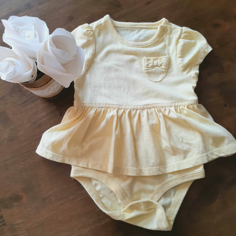 3/$10 Yellow Peplum Onesie